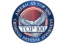 Image representing award given to attorney by Americans Top 100 Criminal Defense Attorney in 2020 2019 2018 2017 - Ashe Law Offices